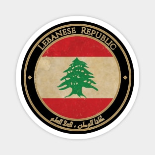 Vintage Lebanon Lebanese Republic Asia Asian Flag Magnet